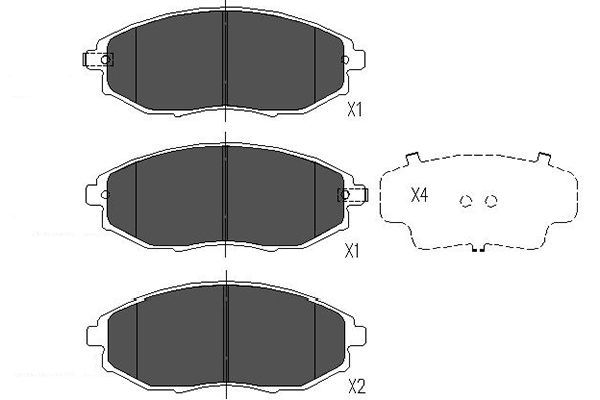 KAVO PARTS Bremžu uzliku kompl., Disku bremzes KBP-1011